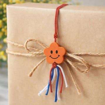 Bloem Gelukshangers Met Smiley - Gelukspoppetjes - Oranje -, Verzenden, Nieuw