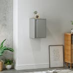 Metalen wandkast Burlöv 50x33x35 cm grijs [en.casa], Huis en Inrichting, Kasten | Wandmeubels, Verzenden, Nieuw