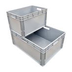 Stapelbak, 800x600x340 mm, euronorm, grijs kunststof, nieuw, 60 cm of meer, Nieuw, Minder dan 35 cm, Bak of Kist