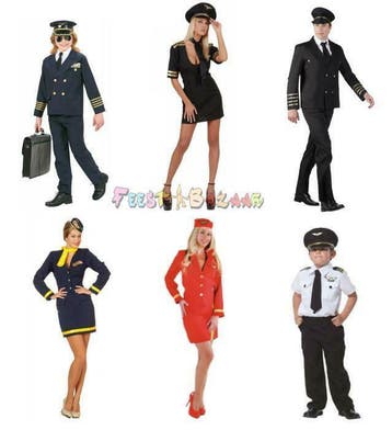 Pilotenpak Piloot kostuum Stewardess kleding Pilotenpet, Ophalen of Verzenden, Nieuw, Kostuum