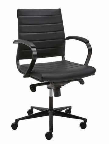Zwarte vergaderstoel design, Nieuw in verpakking