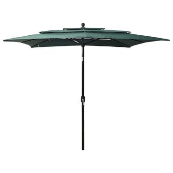 UV-bestendige Parasol 250cm - 34% Korting, Verstelbaar, Zo goed als nieuw, Stokparasol, 2 tot 3 meter
