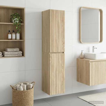 vidaXL Wand Gemonteerde Badkamerkast Sonoma Eiken 33 x 34,5, Verzenden, Nieuw