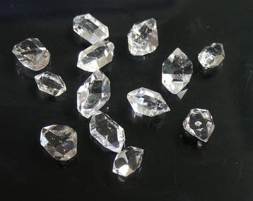 Kwarts biterminé, type Herkimer-diamant Kristalen- 4.49 g, Verzamelen, Mineralen en Fossielen