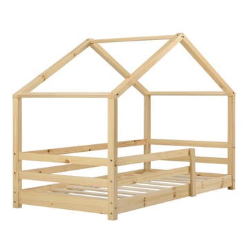 [en.casa] Kinderbed Knätten met uitvalbeveiliging 90x200 cm, Verzenden, Nieuw