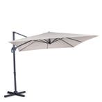 Zweefparasol Pisogne 300x300cm – Premium parasol | Beige, Verzenden, Nieuw