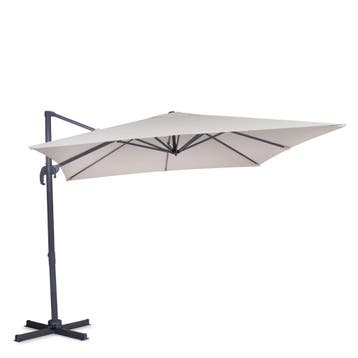 Zweefparasol Pisogne 300x300cm – Premium parasol | Beige, Verzenden, Nieuw