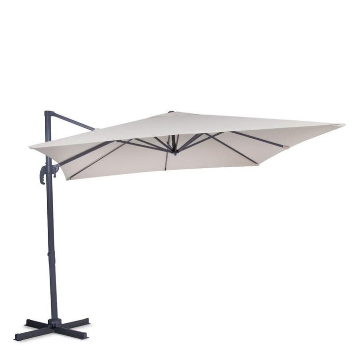Zweefparasol Pisogne 300x300cm – Premium parasol | Beige, Tuin en Terras, Parasols, Nieuw, Verzenden