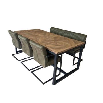 Tafel mozaïek met staal -  180 cm x 90 cmTafels, Ophalen of Verzenden, Nieuw