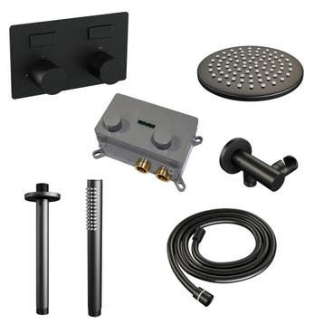 Brauer Black Carving Thermostatische Regendoucheset Inbouw -, Ophalen of Verzenden, Nieuw