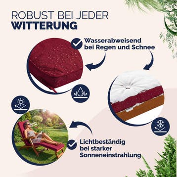 Ligbedkussen Rood 184,5x43x6cm (Tuinstoel Kussens), Verzenden, Nieuw