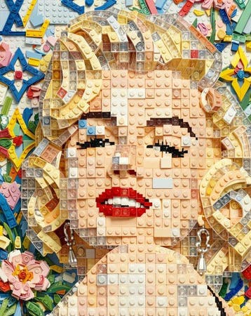 Jacob Hitt - does Marilyn Lego Full Color w/COA XXL, Kinderen en Baby's, Speelgoed | Duplo en Lego, Nieuw