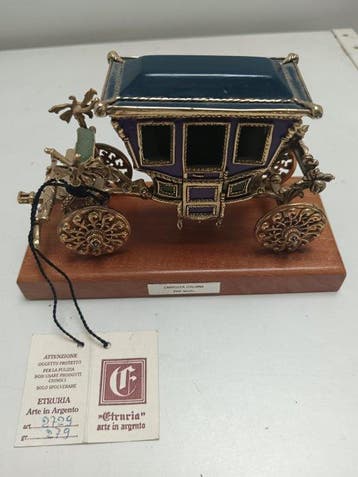 Koets - .800 zilver - Miniatuur van een koets