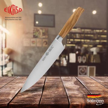 Eikaso Solingen Forged-Line Koksmes – 16cm – Olijfhouten, Ophalen of Verzenden, Nieuw, Hout