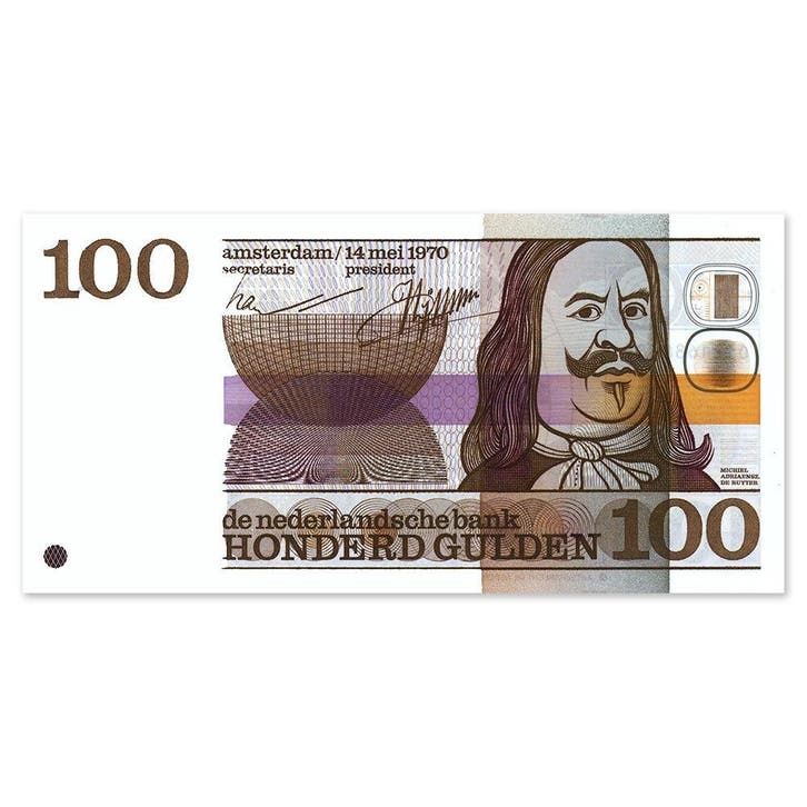 100 Gulden De Ruyter 1970 ZFr+, Postzegels en Munten, Bankbiljetten | Nederland, Verzenden