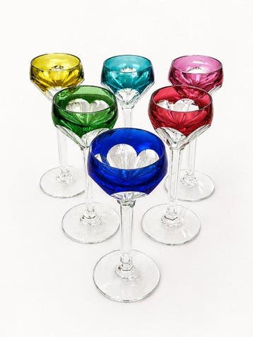 St. Louis - Wijnglas (6) - Kristal, Antiek en Kunst
