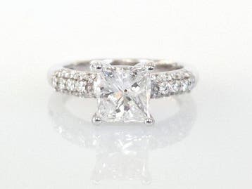 Verlovingsring - 14 karaat Witgoud - 1.90ct. tw. Diamant
