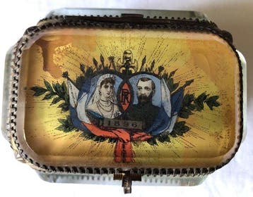 Sieradendoos - Verguld messing - Tsaar Tsarine Rusland 1896, Antiek en Kunst
