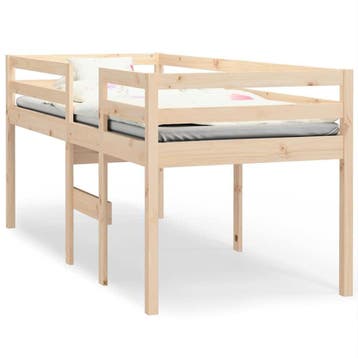 Hoogslaper 90x200 - Massief Grenen | Retourdeal 35% Korting, Kinderen en Baby's, Ophalen of Verzenden, Zo goed als nieuw, Hoogslaper