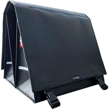 Clarijs Dubbele Fietstas XL PVC 46L met uitsparing matt zwar, Verzenden, Nieuw