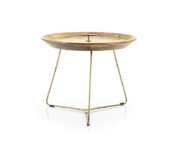 Bijzettafel Medja medium- goud, Ophalen of Verzenden, Nieuw