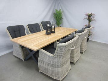 te velde tuinmeubelen tuinset anna met lucan teak tuintafel, Nieuw