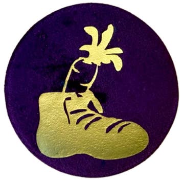 Baretspeld / button Gevuld schoentje - Paars, Ophalen of Verzenden, Nieuw