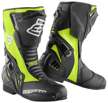 Bogotto Assen Zwart Neon Geel Motorlaarzen, Motoren, Kleding | Motorkleding, Laarzen, Nieuw met kaartje, Bogotto, Heren