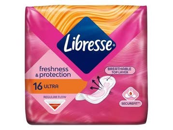 LIBRESSE maandverband Normaal - 16 pak x 16 stuks, Verzenden