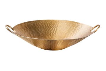 Handgemaakte decoratieve kom ORIENT 55cm goudkleurig metaal, Huis en Inrichting, Woonaccessoires | Overige, Ophalen of Verzenden