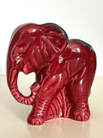 Art Deco vaasje in de vorm van een Olifant - Vaas -, Antiek en Kunst, Kunst | Designobjecten