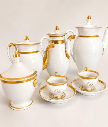Tafelservies (6) - Creamware - Dienst Impero XIX
