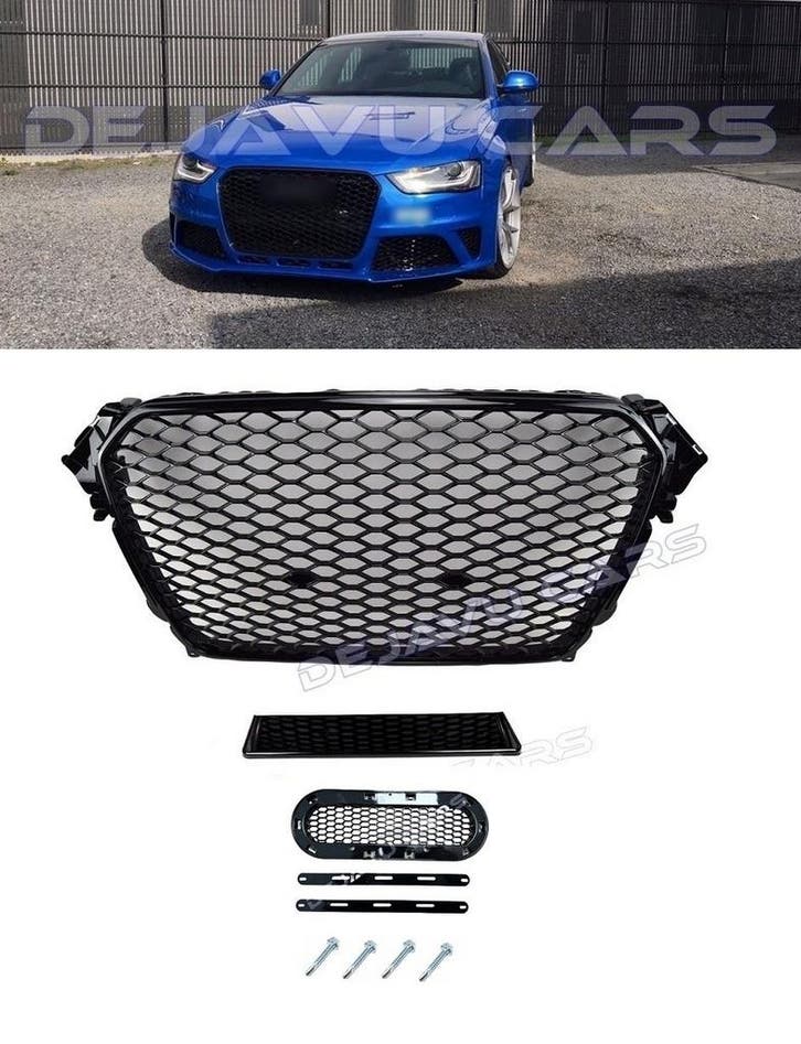 RS4 Look Front Grill voor Audi A4 B8.5 /  S line / S4, Auto diversen, Tuning en Styling, Ophalen of Verzenden