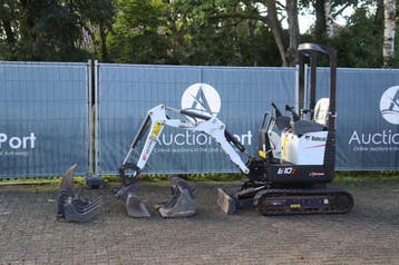 Veiling: Minigraver Bobcat E10Z Diesel 7.5kW 2019, Ophalen, Graafmachine