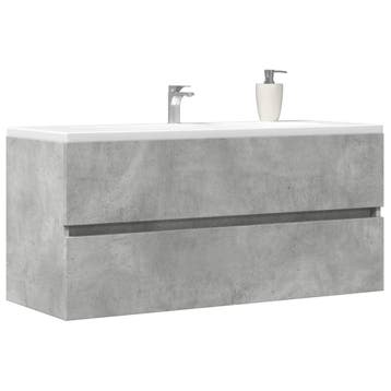 vidaXL Wastafelkast 100x38,5x45 cm spaanplaat betongrijs, Verzenden, Nieuw, Wastafelkast, Minder dan 100 cm