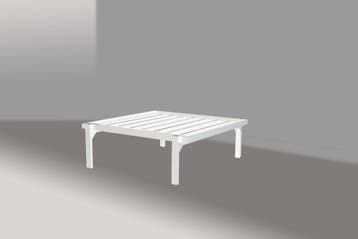 Flow Vice aluminium loungetafel 84 x 80 cm wit |, Ophalen of Verzenden, Nieuw