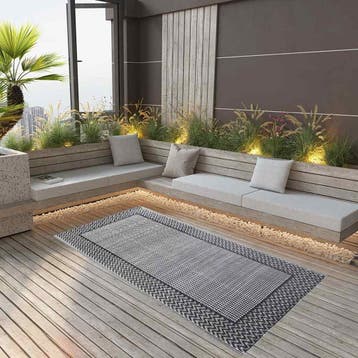 vidaXL Buitenkleed ARAKIL 120x180 cm PP grijs, Tuin en Terras, Verzenden, Nieuw