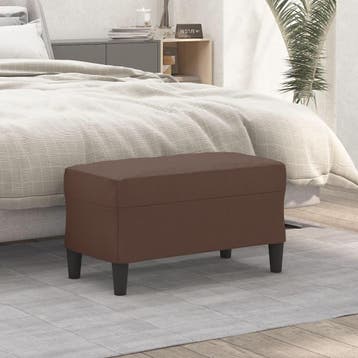 vidaXL Bankje 70x35x41 cm kunstleer bruin, Huis en Inrichting, Banken | Bankstellen, Verzenden, Nieuw, Leer, Minder dan 150 cm