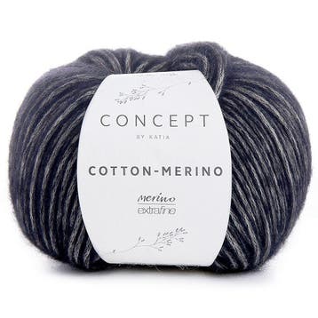 Katia Concept Cotton-Merino - 108 zwart - Katoen/Merino Ga, Ophalen of Verzenden, Nieuw