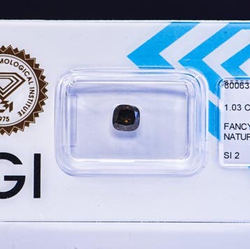 Zonder minimumprijs - 1 pcs Diamant (Natuurlijk gekleurd) -, Nieuw