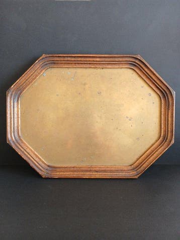 Valenti - Dienblad - Hout, Messing - Geen reserveprijs!