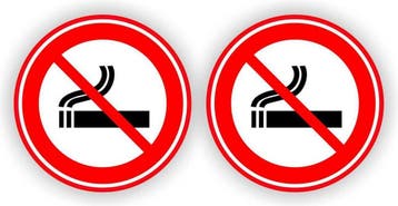 Roken - verboden - stickers - set  (1038.50), Verzenden, Nieuw, Overige typen