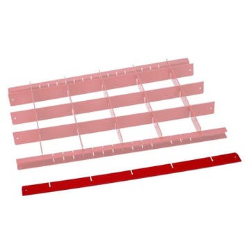 Set stalen vakverdelingsysteem - rood, Doe-het-zelf en Verbouw, Ophalen of Verzenden, Nieuw