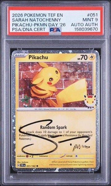 Pokémon - 1 Graded card - PSA 9 MINT Auto Authentic Sarah, Hobby en Vrije tijd, Verzamelkaartspellen | Pokémon, Nieuw