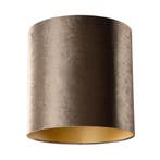 Velours lampenkap bruin met gouden binnenkant 40/40/40, Verzenden, Nieuw, Bruin, Classic-antique