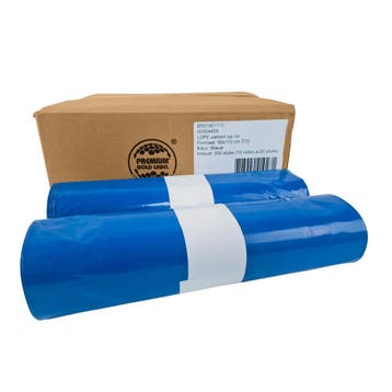 Afvalzak LDPE 90x110 cm T70 Blauw - 200 Zakken, Verzenden, Nieuw