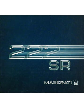 1992 MASERATI 222 SR BROCHURE, Boeken, Nieuw, Author