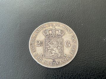 Nederland. Willem III. 2 1/2 Gulden 1872 (Zonder