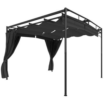 Pergola Paviljoen 3x3m Waterafstotend Zonnescherm Met Verste, Verzenden