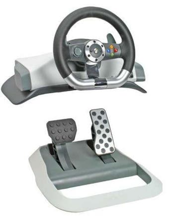Microsoft Xbox 360 Wireless Racing Stuur V2 Blauw, Ophalen of Verzenden, Zo goed als nieuw